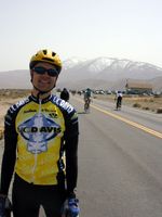 Posing for a pic after winning a collegiate road race near Reno, Nevada.