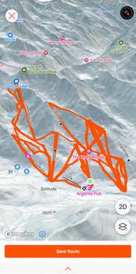 One of Strava's new features: 3D Winter Maps