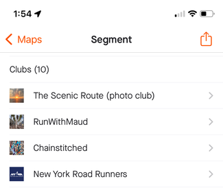 Strava Club filters on Segment leaderboards in the mobile app