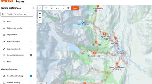 Trail networks on Strava