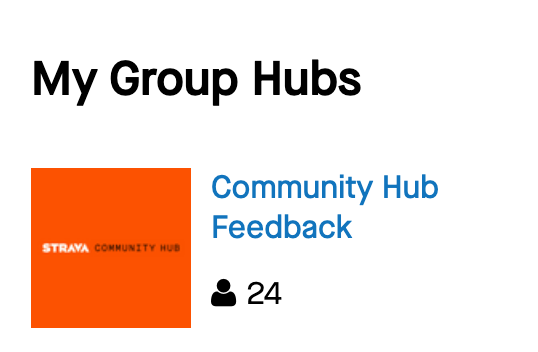 My Group Hubs component on Profile Page