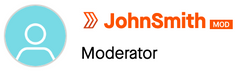 Example of Community Moderator indicator