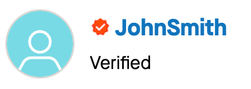 Example of Verified Athlete indicator