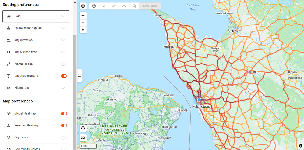 ride personal heatmap