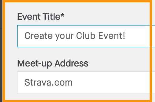 Creating your Strava Club Event